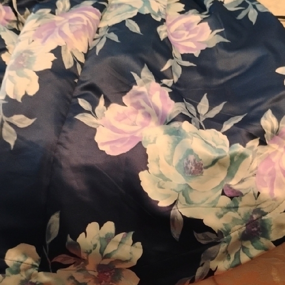 Xtraordinary Navy Floral Kids Dress with Silver Belt - Picture 6 of 6